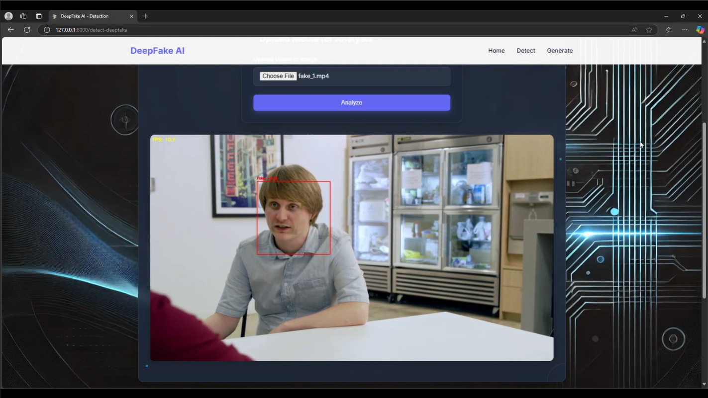 Fake face detection