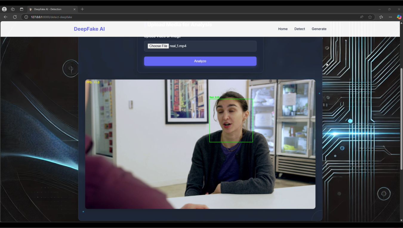 Real face detection